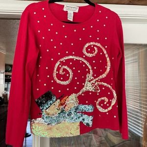 Tiera International long sleeve holiday sweater
